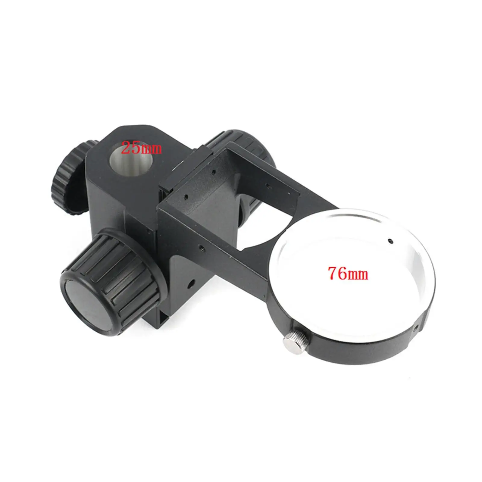 Mikroskop stereoskopowy wspornik skupiający pokrętło podwyższające średnica otworu obiektywu 76mm 25mm kolumny uchwyt ramienia