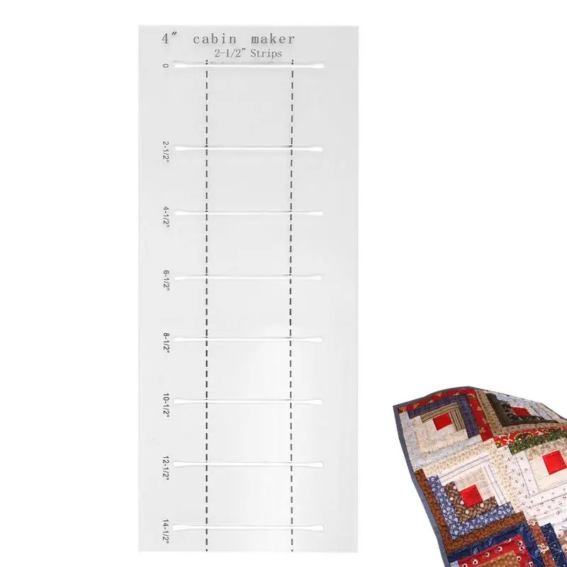 

Log Cabin Quilt Ruler Acrylic Log Cabin Trim Ruler Acrylic Sewing Pattern Template Log Cabin Cutting Ruler DIY Quilting Sewing