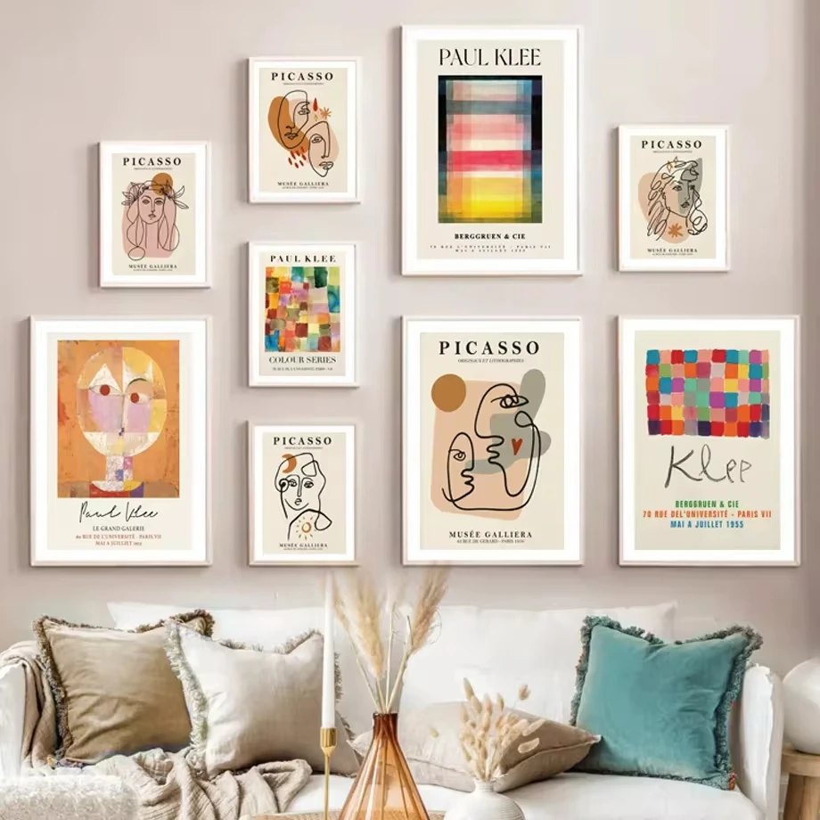 Настенная Картина на холсте пол Кли Пикассо абстрактные женские цветочные