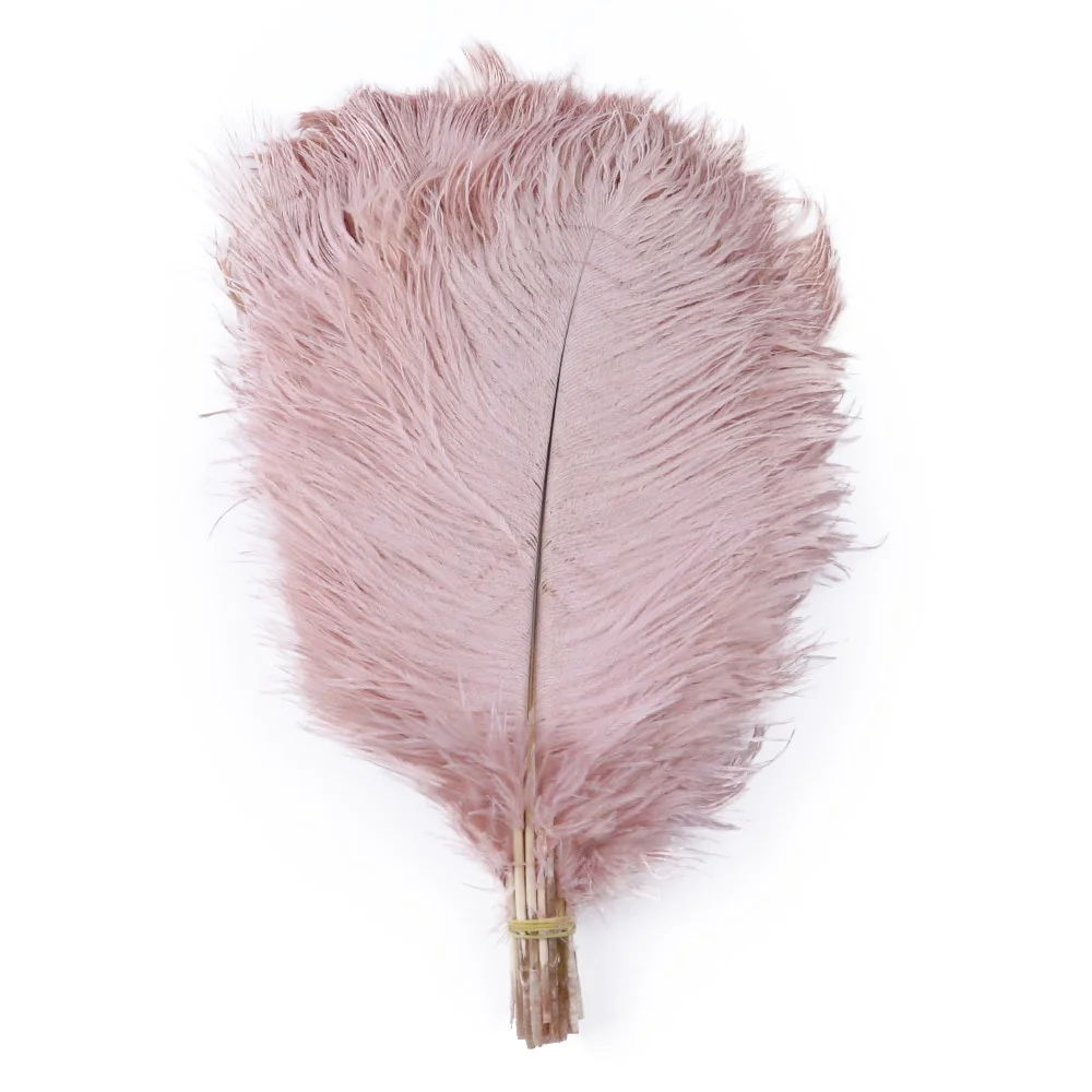 

5pcs Large Leather Pink Ostrich Feathers for Crafts Wedding Decoration 25-30cm Long Natural Plumes