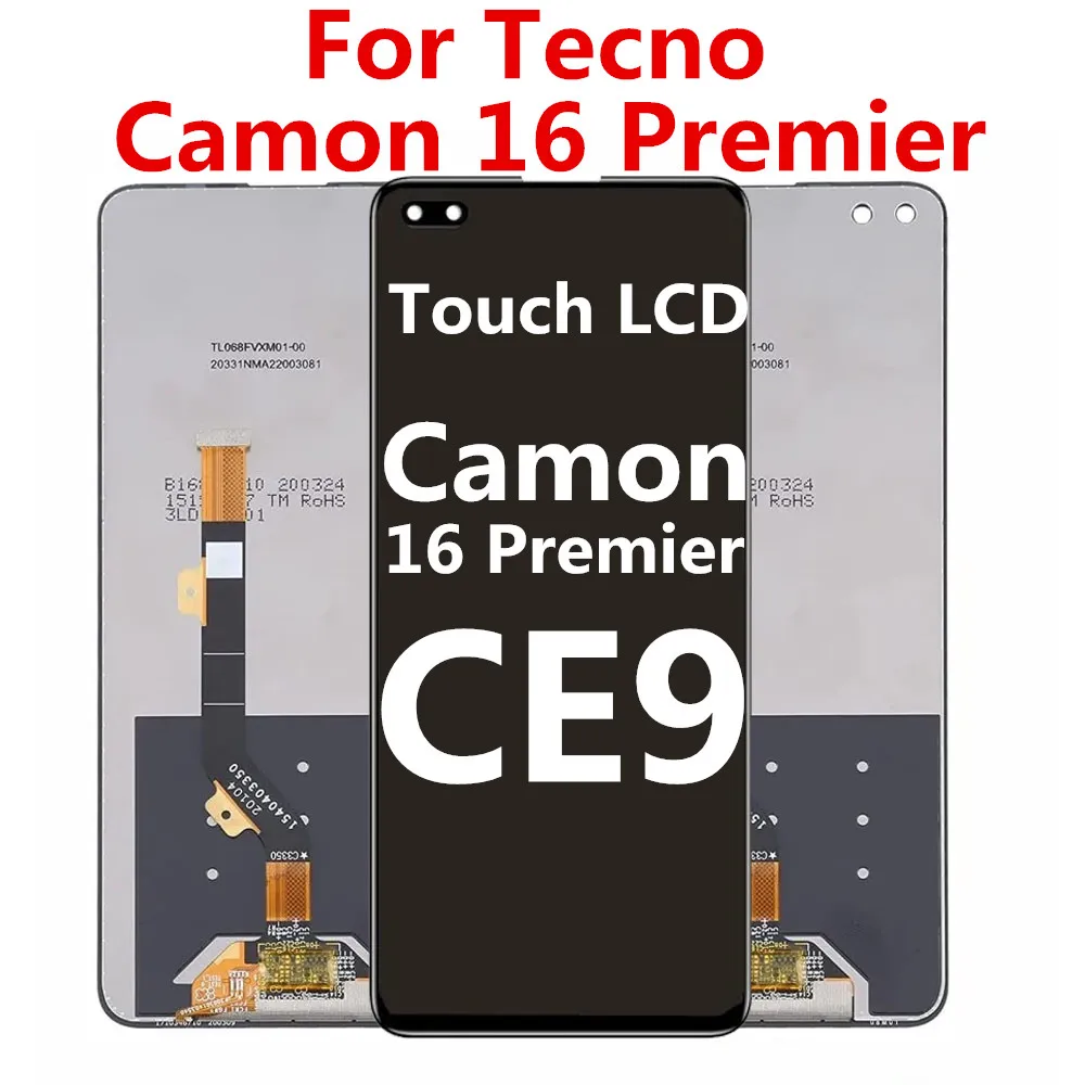 

ЖК-дисплей 6,85 дюйма для Tecno Camon 16 Premier Global CE9, детали для замены панели