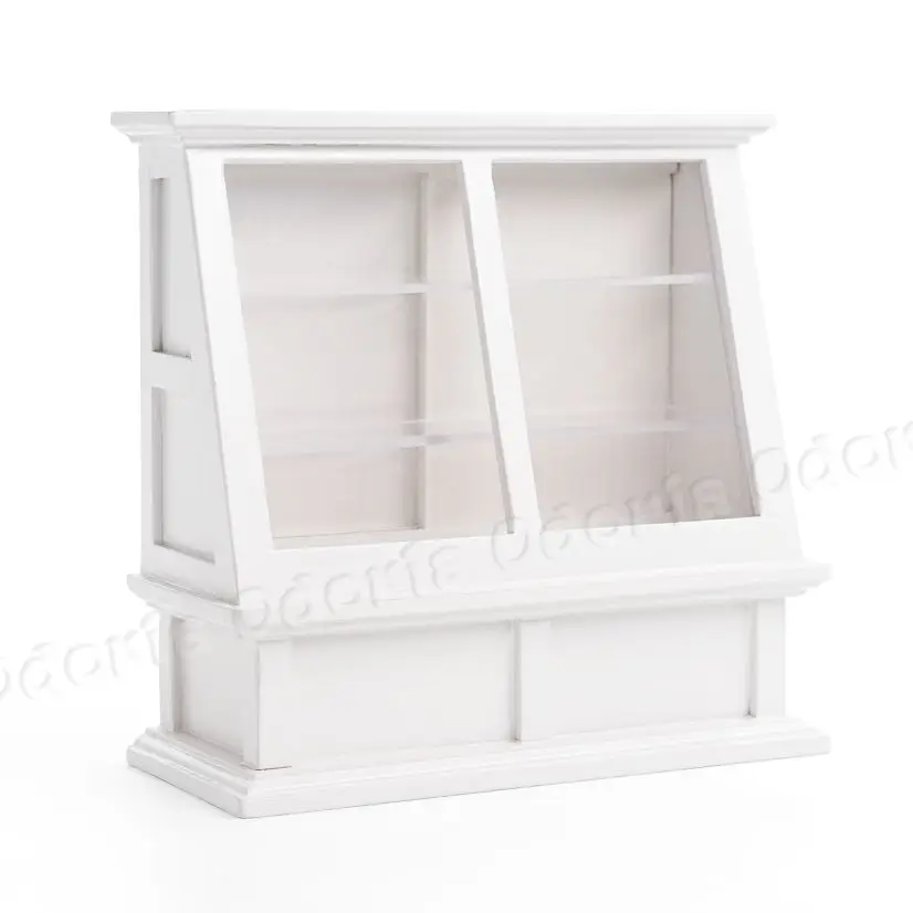 Odoria 1:12 Миниатюрный белый шкаф для тортов искусственная еда мини-магазин мебели