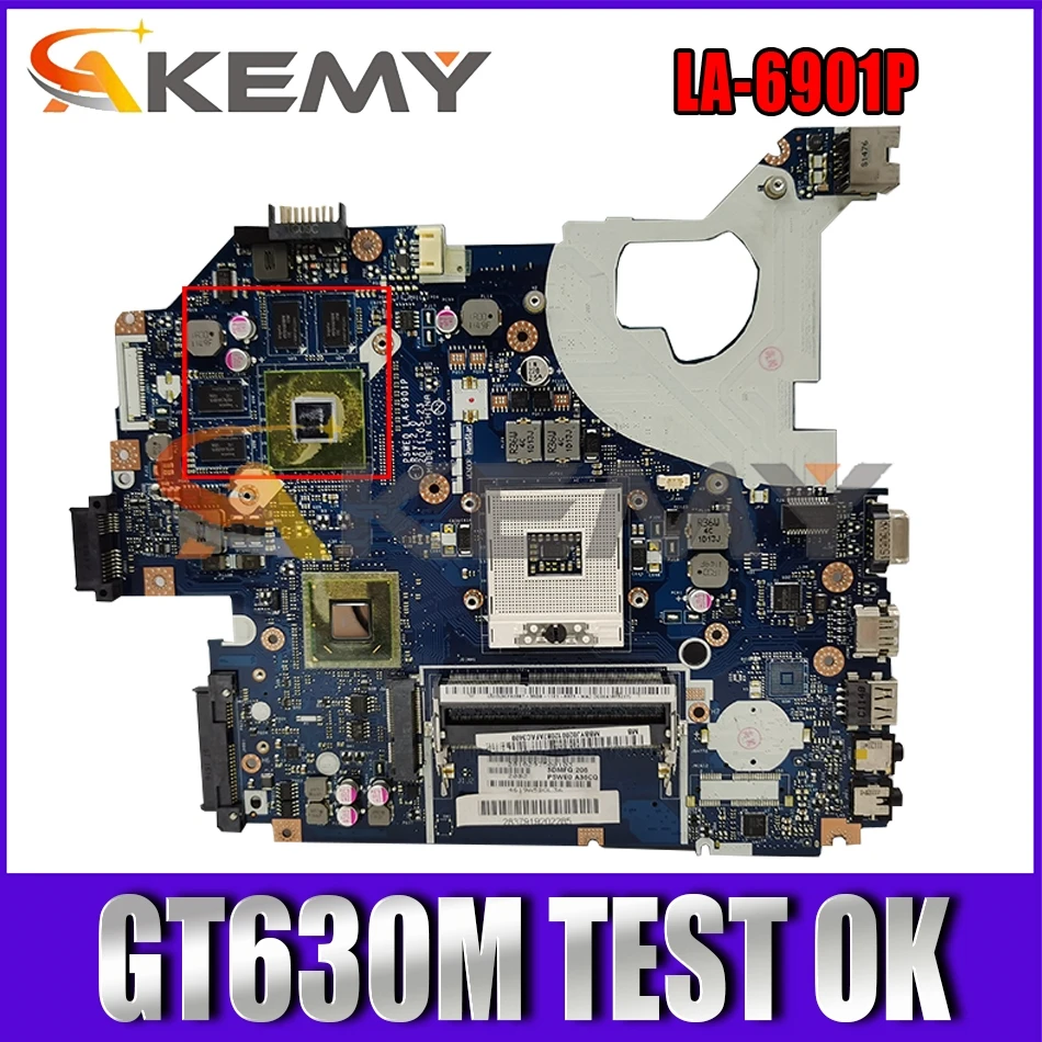 

AKEMY Laptop Motherboard for Acer 5750 5750g 5755 MB.BYX02.001 MBBYX02001 LA-6901P Main board Graphics gt630m full tested