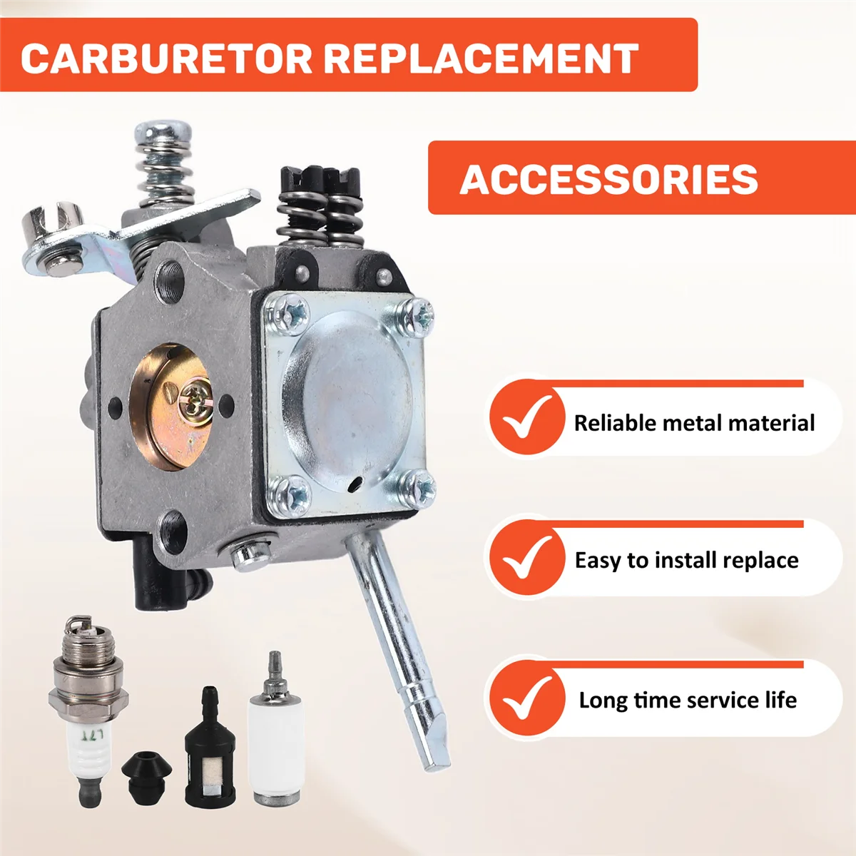 Комплект запасных частей ABFKW, карбюратор для Stihl FS48 FS52 FS62 FS66 FS81 FS86 FS88 FS106 Walbro WT-45, детали (art.: 3920ccfaa14d3) - 3920ccfaa14d3