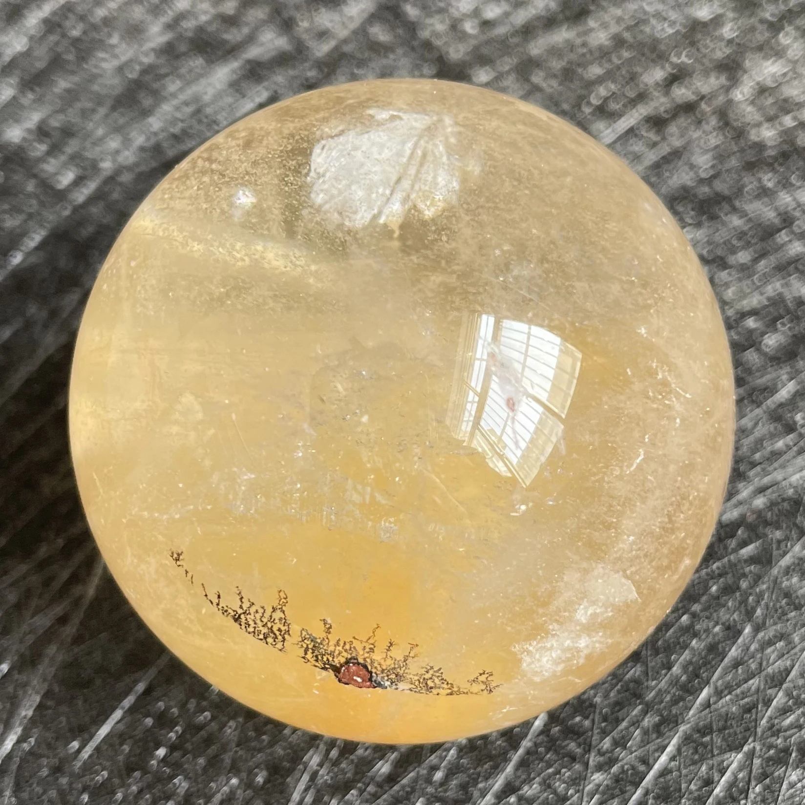 148 г натуральный камень кварц рутилированная Сфера полированная искусственная