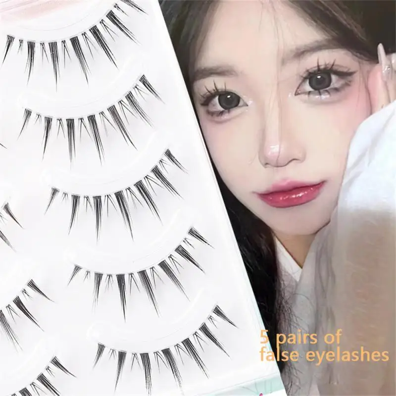 

5 Pairs New Natural Manga Eyelash Cosplay False Eyelashes Eyelash Extension Handmade Reusable Korean Makeup Tools Fake Eyelashes