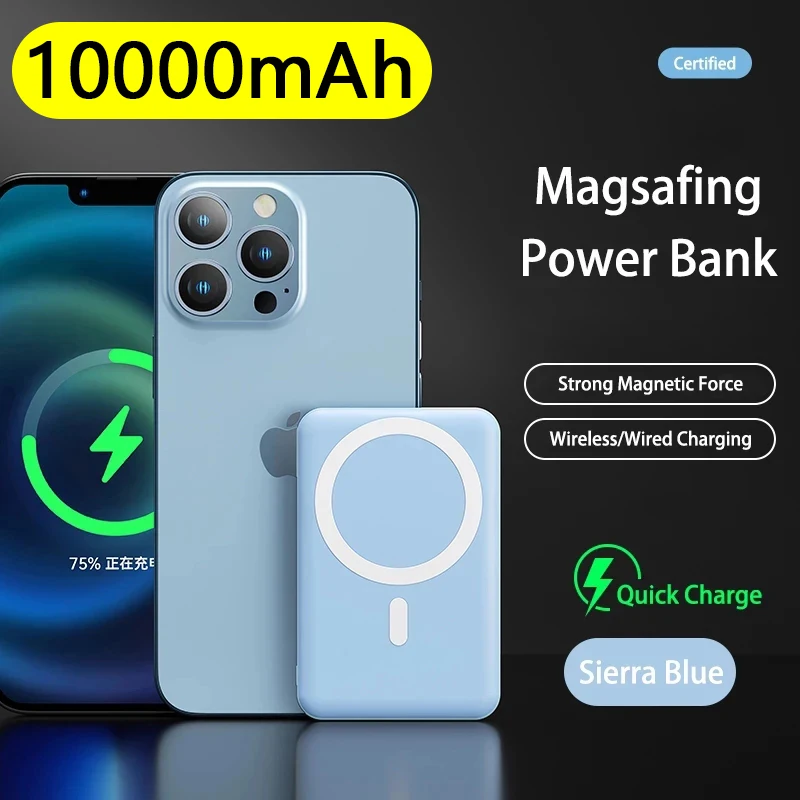 

10000mAh Magnetic Wireless Fast Charging For Iphone 14 13 12 13Pro 12Pro Max Induction Charges Portable Mobile Phone Power Bank