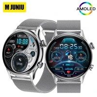 amoled screen smart watch men 1 36inch 390390 bluetooth calls heart rate blood pressure sport fitness smartwatch for huawei ios