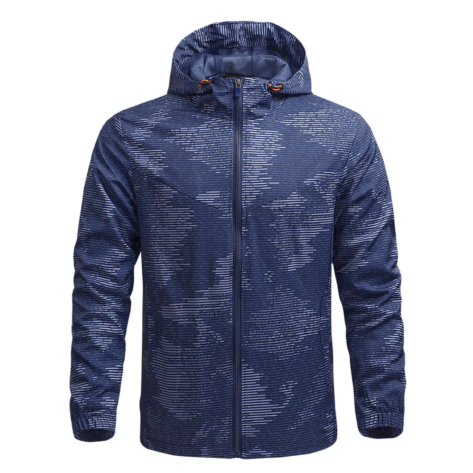 

Mens Rain Jacket with Hood Men's Casual Autumn and Winter Printing Hooded Zipper Mens Winter Coats Tall Canvas Jacket for Men
