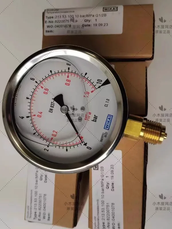 Манометр Wika радиальный 213.53.100 0-10bar/MPA G1/2 Диаметр датчика 100 мм