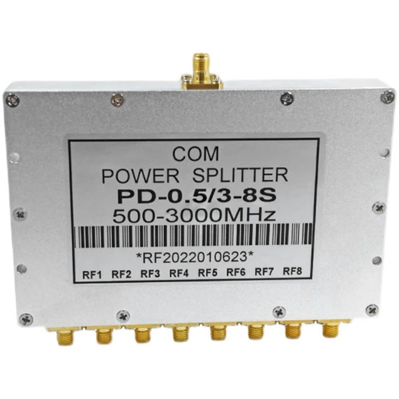 

1 PCS 8 Way SMA Power Splitter 500Mhz-3000Mhz SMA Female Power Divider Signal Cable Splitter Female Divider Distributor