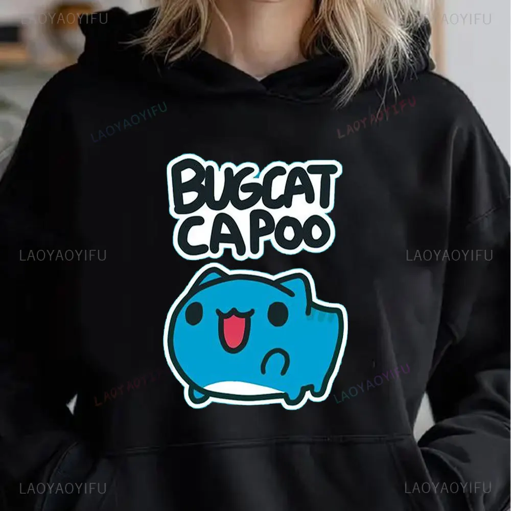 Толстовки с капюшоном Comic Cat Bugcat Capoo Bug Kawaii женская толстовка заниженными плечами
