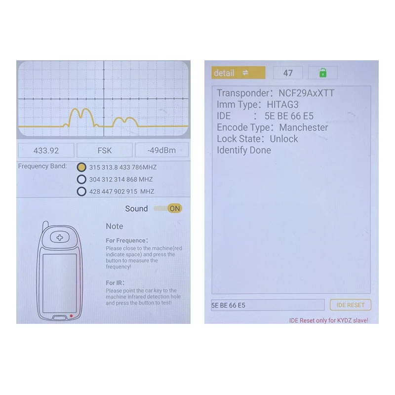 CN 020309 Послепродажный 5-кнопочный смарт-брелок с дистанционным управлением 433 МГц