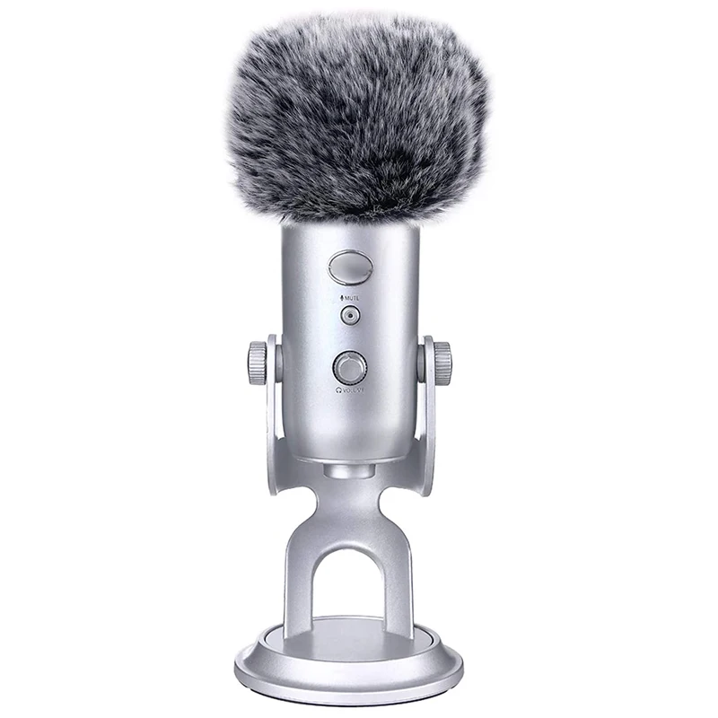 Лобовое стекло микрофона из пенопласта с пушистым лобовым стеклом для Blue Yeti Pro