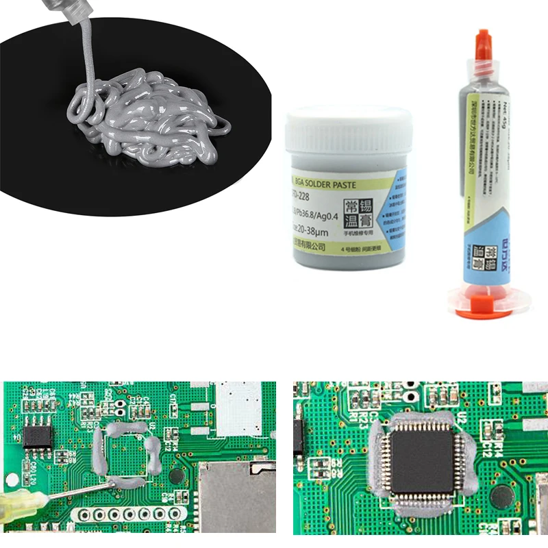 Паяльная Оловянная паста 183 ℃ температура плавления Сварочная лампа крем Sn63/Pb37