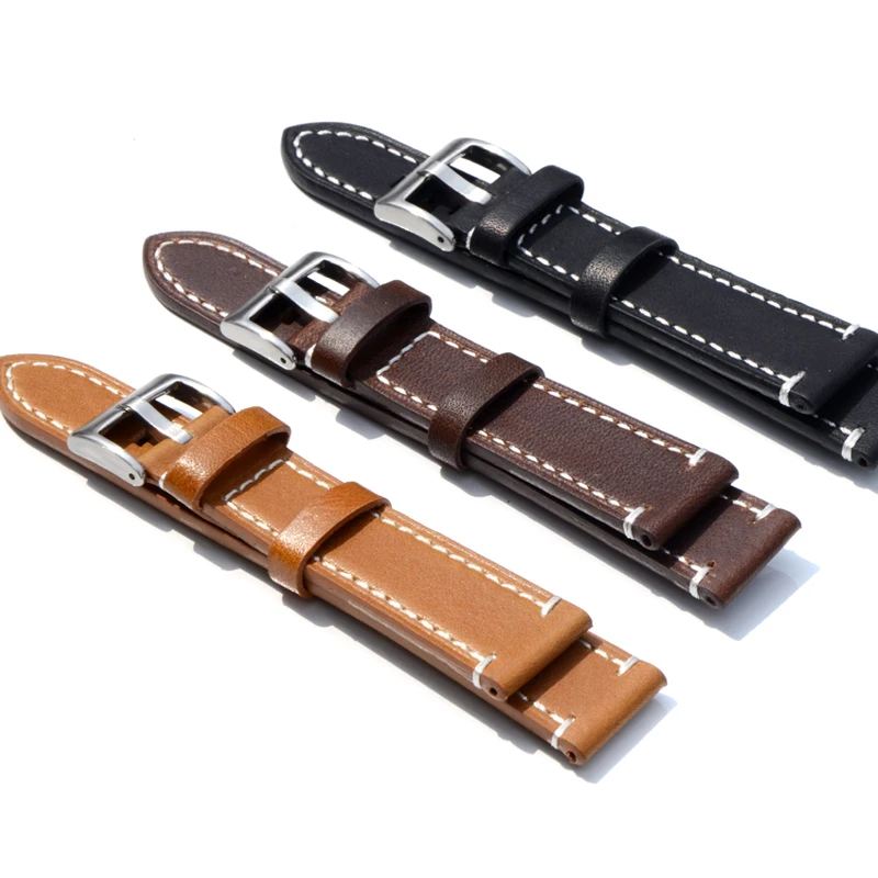 

18 19 20 21 22 23 24mm watch bracelet belt watchbands leather soft straps watch band wristband for Omega Tissot Seiko Mido Tudor