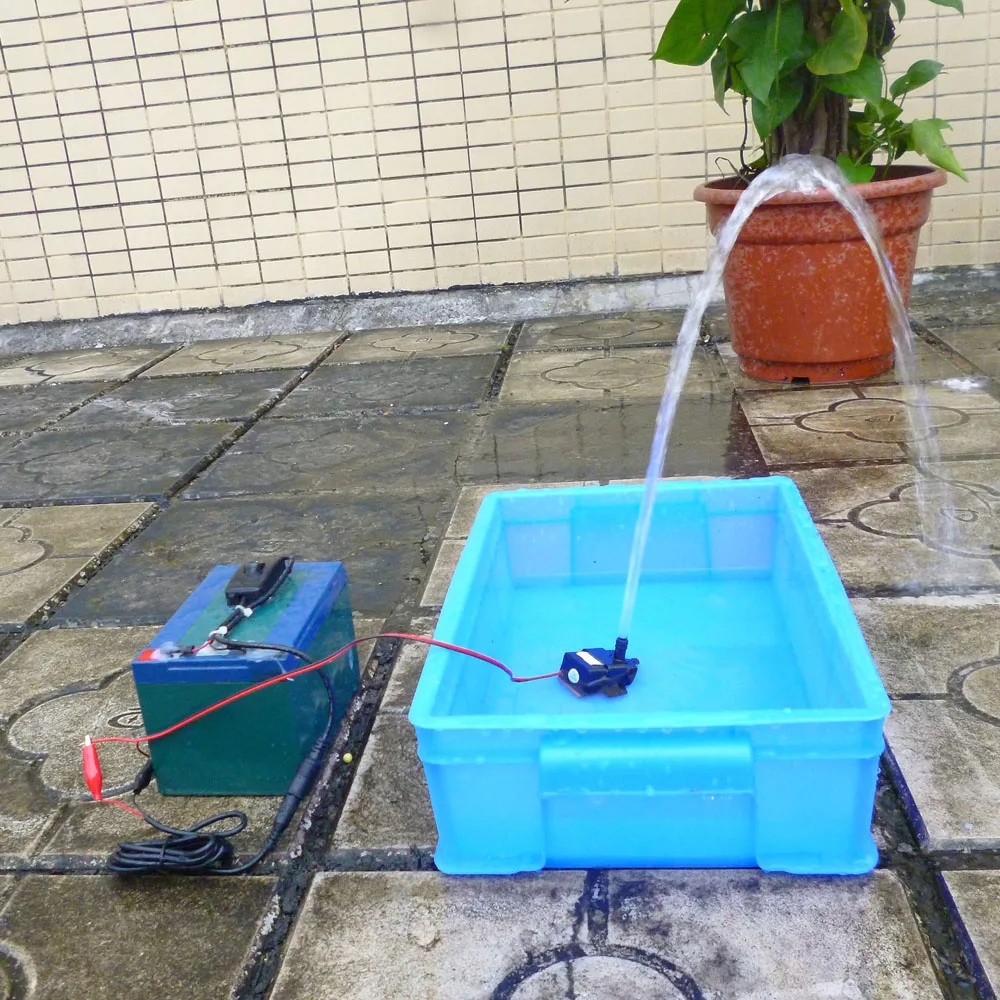 

Mini Water Pump 12V Micro Brushless Water Oil Pump Waterproof Submersible Fountain Aquarium Circulating Garden Water Fountain