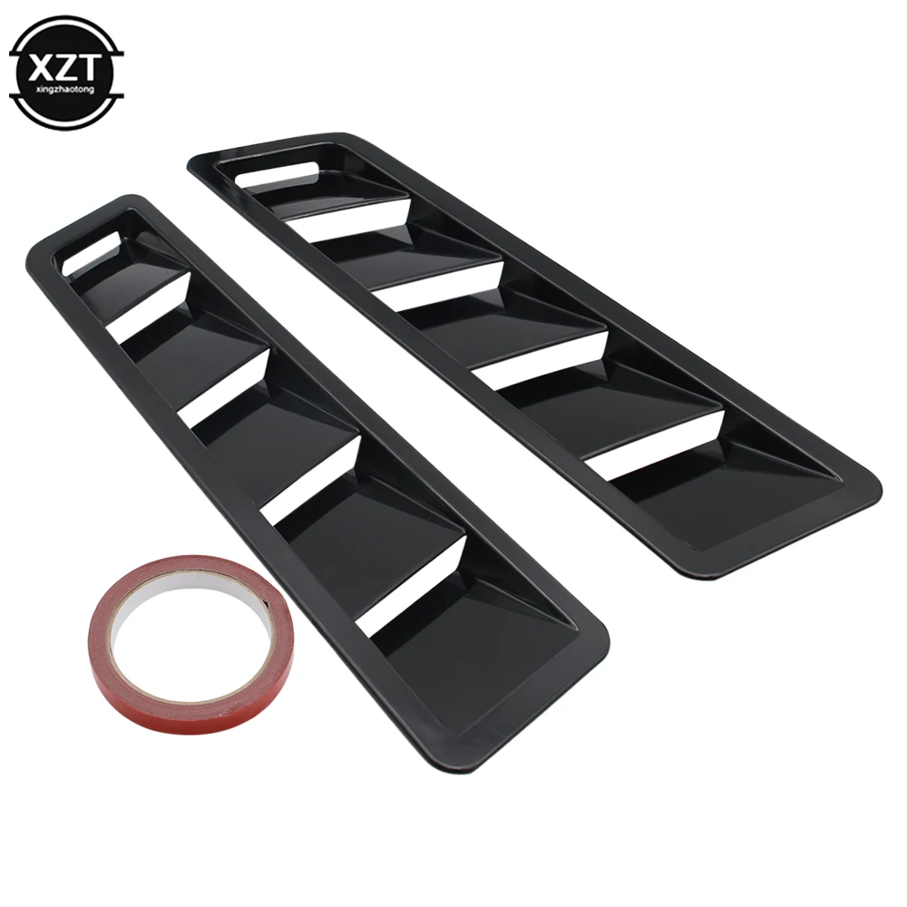 

Универсальные 2 шт. вентиляционные отверстия в стиле углеродного волокна для Mustang, жалюзи, оконный поток, охлаждающая воздушная панель, самоклеящаяся впускная панель