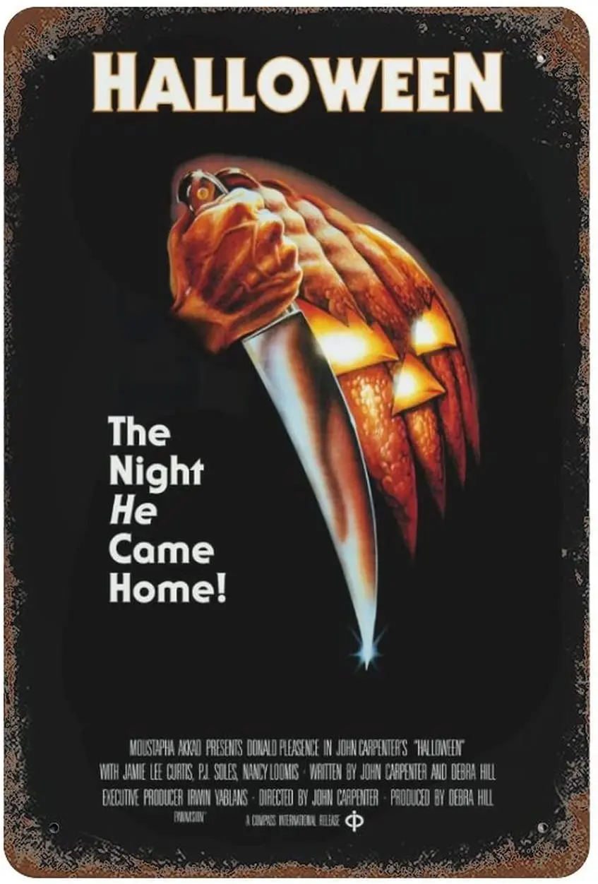 

Carpenters Halloween Classic Horror Movie Metal Sign Vintage Horror Film Movie Wall Art Poster Retro Wall Sign Metal Tin Sign