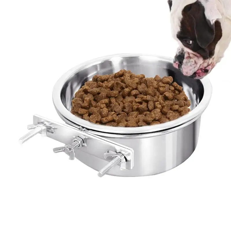 

Dog Food Bowl Crate Water Bowl Stainless Steel Material Dog Bowl Easily Affixes To A Metal Dog Crate Cat Cage Or Bird Cage