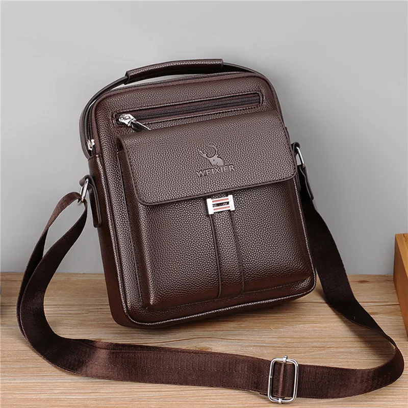 

Shoulder Waterproof Men Vintage Leather Bags Man Handbags Tote Bags Bag Messenger Men Bag Capacity Large Crossbody