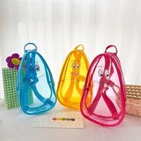 ins children cartoon backpack boys and girls students cute toddlers baby boys and girls plastic transparent jelly school bag