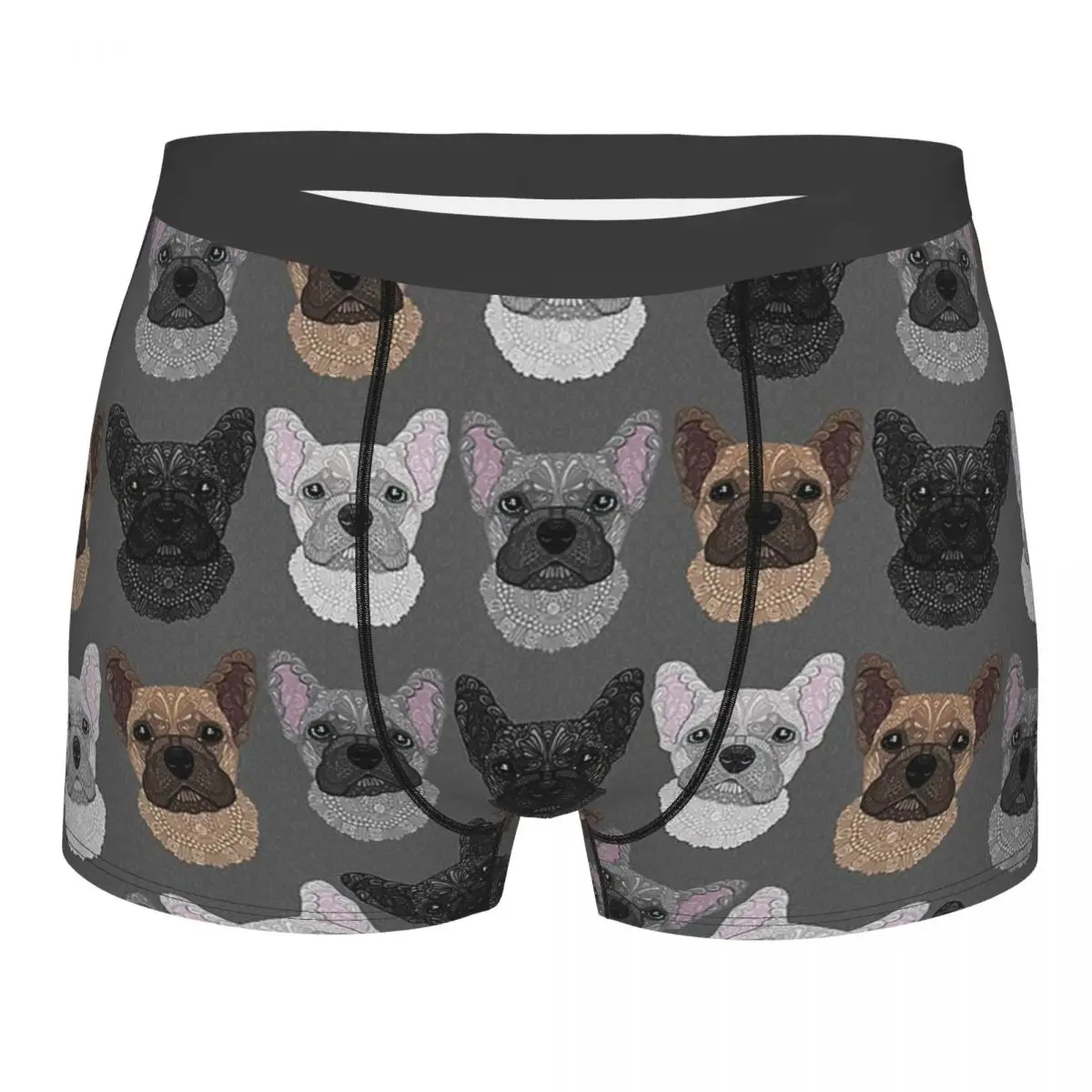 

Humor Boxer French Bulldog Pattern Shorts Panties Man Underwear Dog Breathable Underpants for Homme Plus Size
