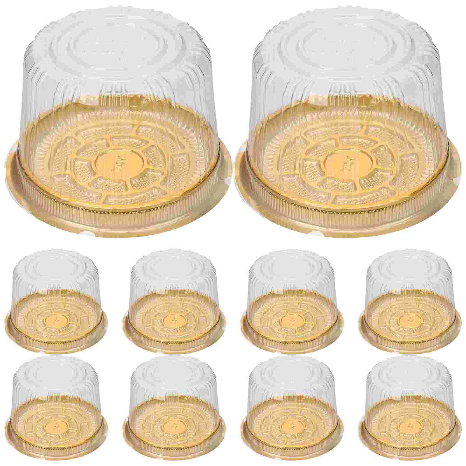 

20 Pcs Plastic Container Lid Cake Box Slice Containers Packing Carrier Lids Child