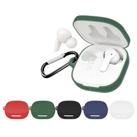 silicone cover for qcy t13 case cover silicone soft shell protective case earphone case charging box with hook