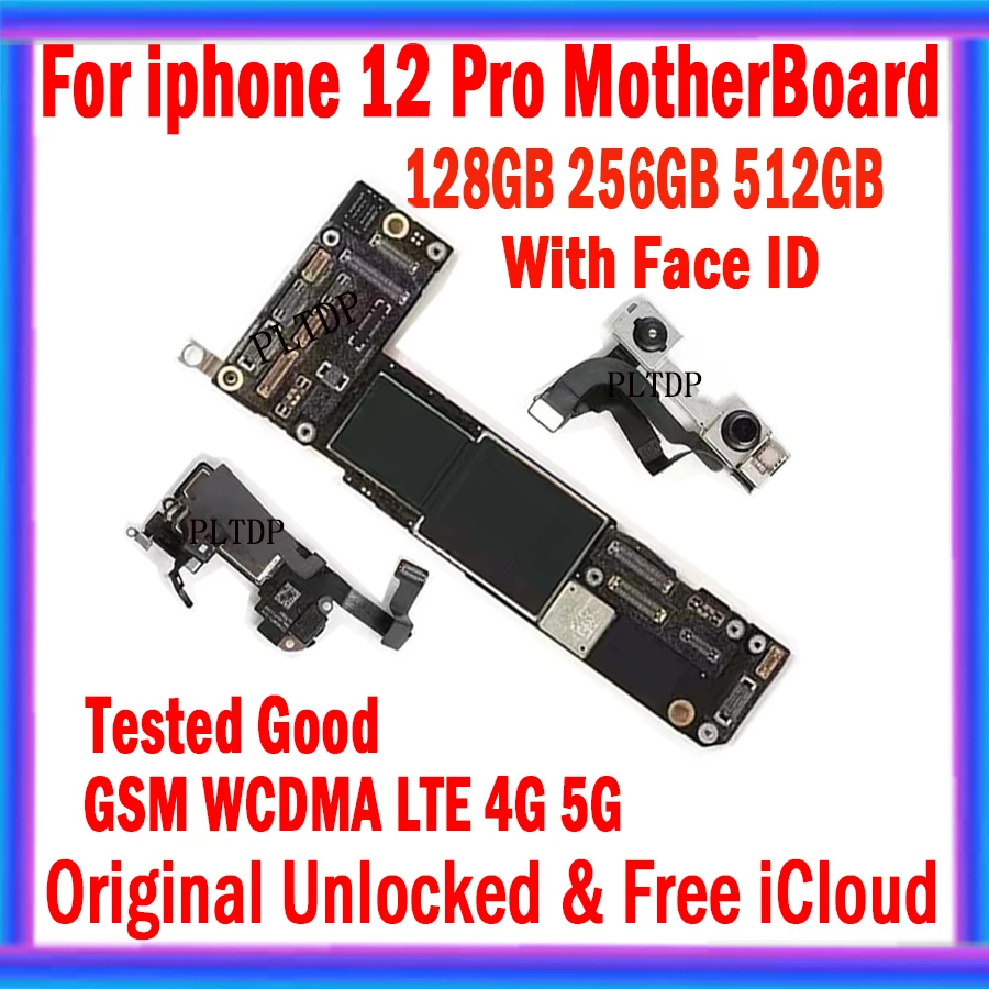 

Бесплатная iCloud оригинальная материнская плата для iPhone 12 pro с/без Face ID 100% разблокированные полные чипы хорошее тестирование логическая плата...