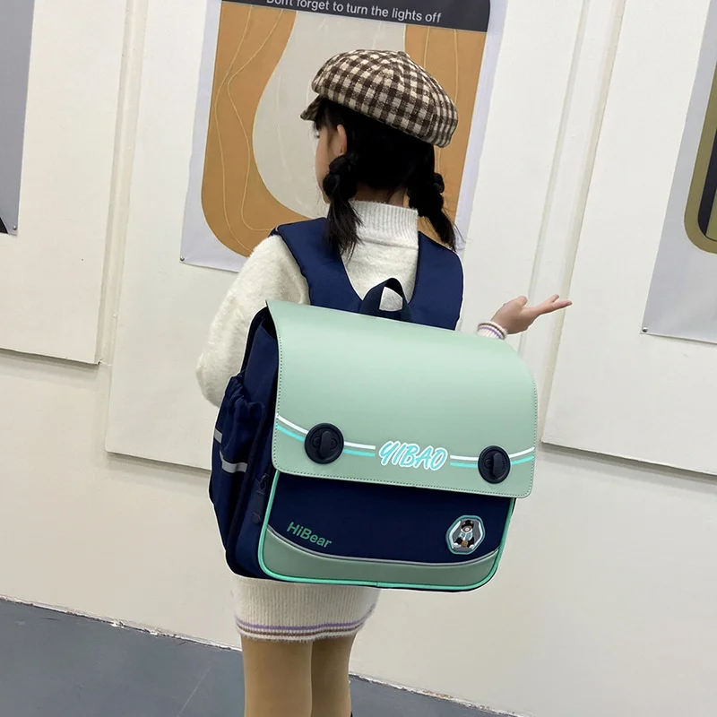 New British Style Noble Horizontal Children Fashion Backpacks for Girls Grade 1-3-6 High-capacity Students Boys School Bags 2022