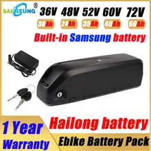 36V Rechargeable 48V Electric Bike 52v Battery 60V Hailong 72V Samsung 20/23/24/25/30/35/40/50/60ah Scooter Lithium Battery Pack