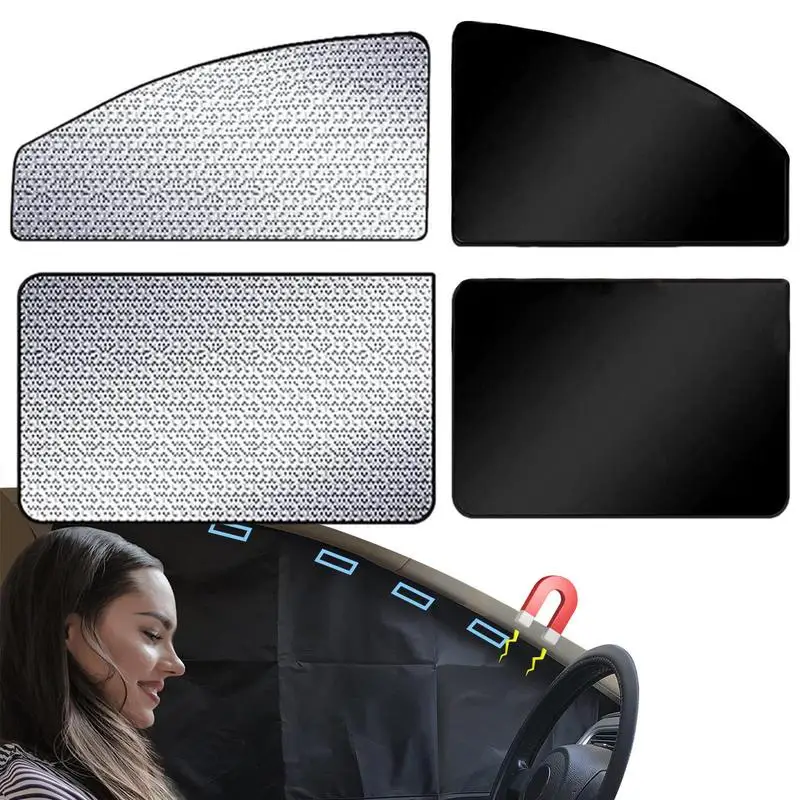 

Car Window Screens For Side Windows 4PCS Front Rear Side Window Sunshade UV Protection Car Accessories Sun Block Window Cover