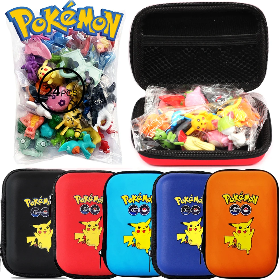 

24Pcs/Set Pokemon Figures With Bag 2-3CM Pikachu Anime Figure Model Small Pocket Monster Dolls Toys For Children Gifts