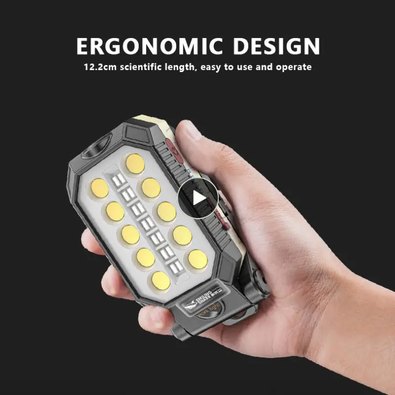 

Портативный Встроенный аккумулятор, магнитный дизайн, фонарь для кемпинга, Usb светодиодный фонарик, ночник, светильник, многофункциональный, водонепроницаемый