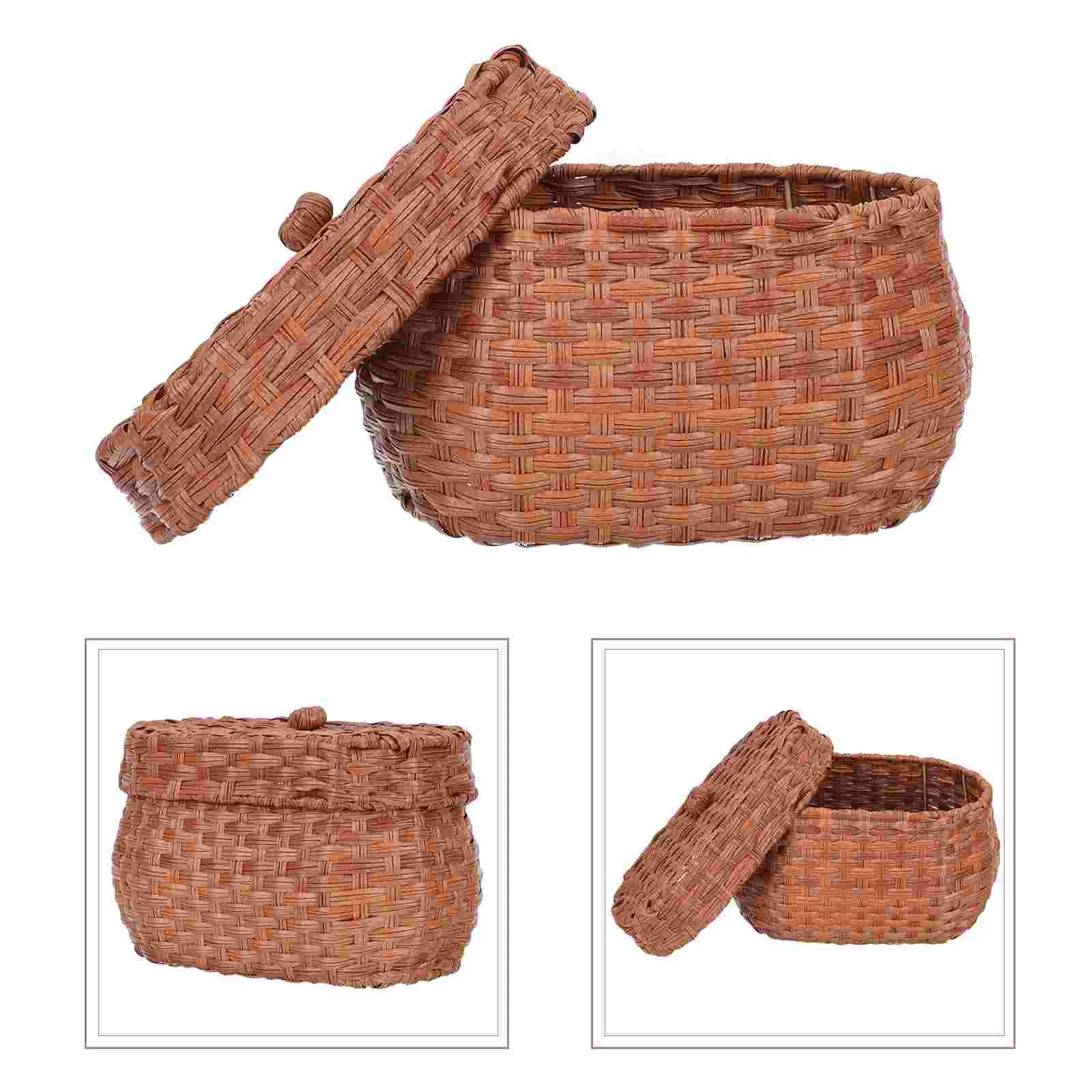 

Basket Storage Egg Holder Binsrattan Baskets Organizer Fabric Wicker Countertop Chicken Lid Woven Decorative Kitchen Seagrass