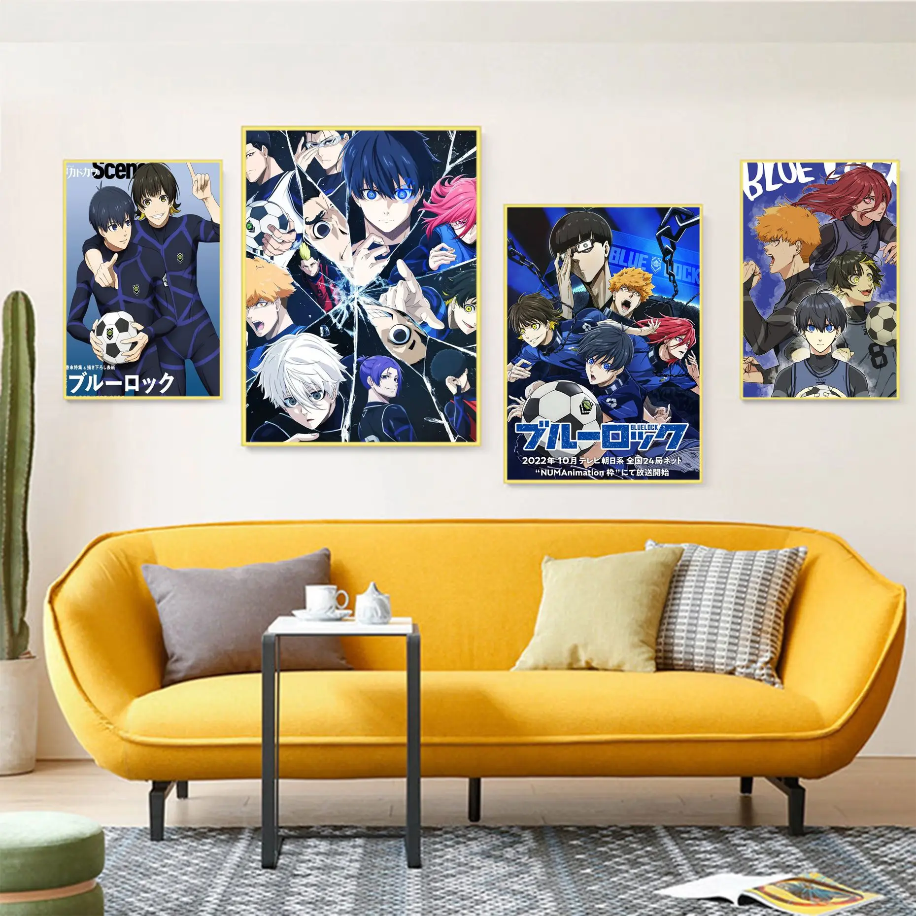 

Anime Blue Lock Poster Soccer Manga Classic Vintage Posters Whitepaper Prints Posters Artwork Kawaii Room Decor