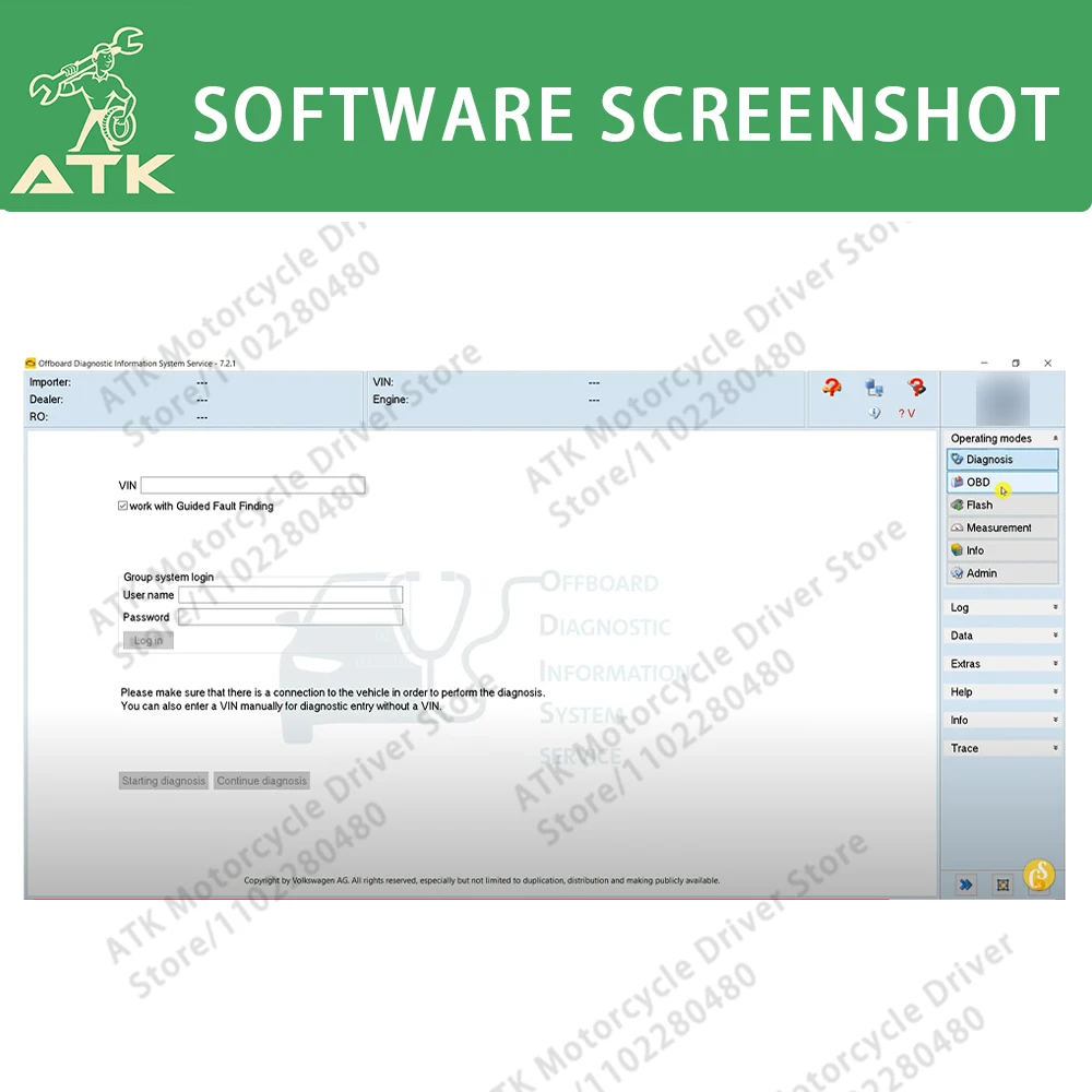 V-A-S 5054A Идеальная версия с программным обеспечением Bluetooth OD-IS V7.2.1 для