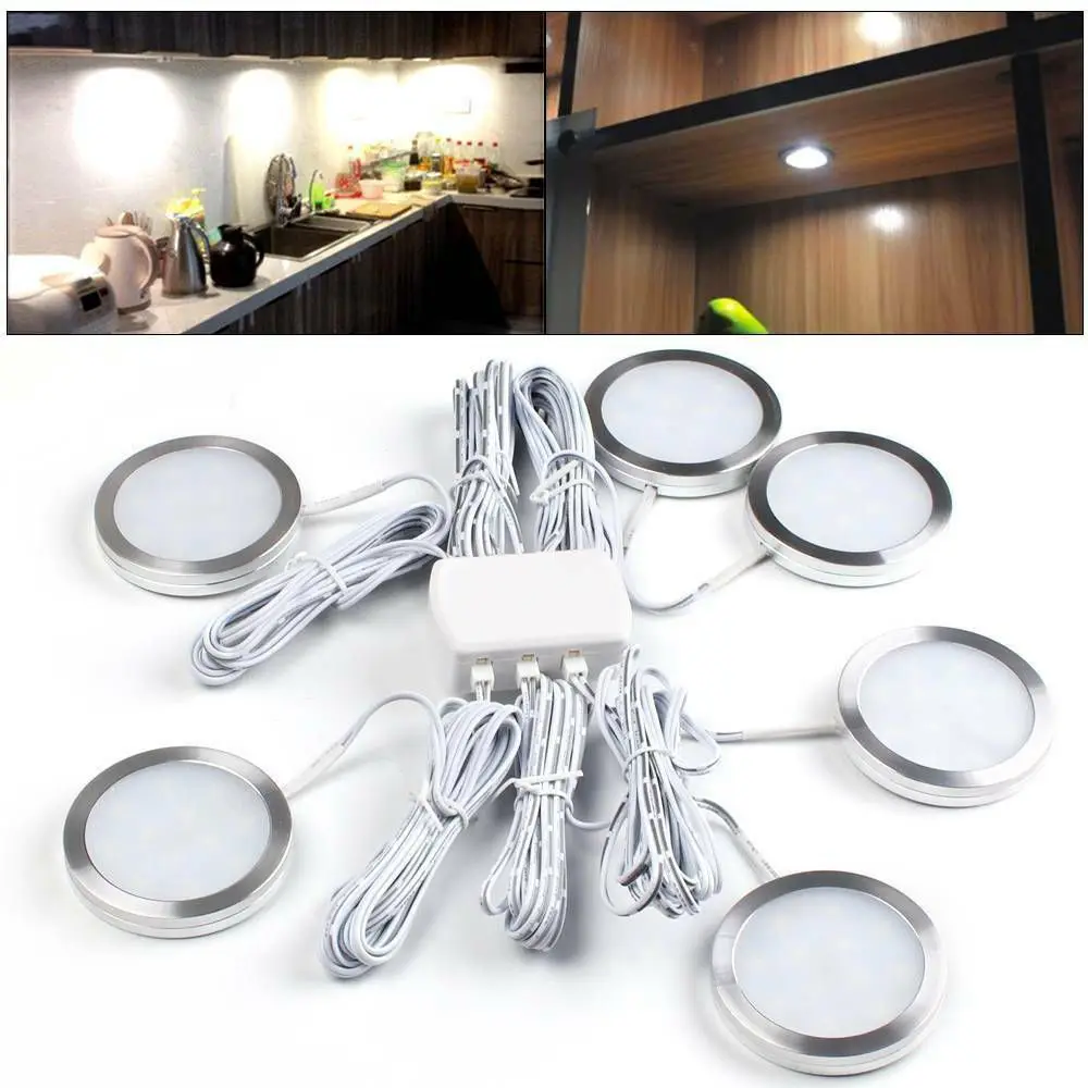 

UK Plug Flat Panel 12V 12LED Home Bulb Super Bright Ceiling Light LED Spotlight Panel Downlight Round Recessed Lamp