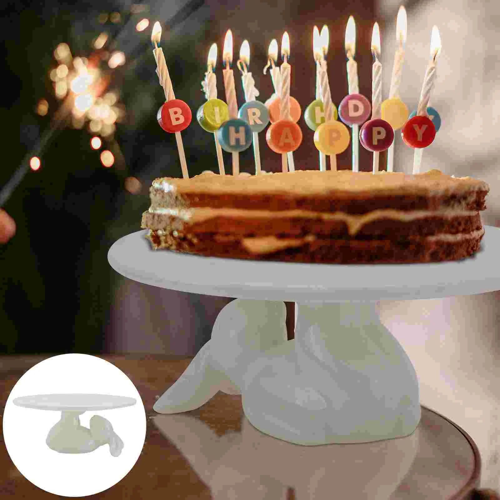 

Desktop Stand Easter Dessert Plates Desktop Decor Cake Pillar Stand Table Trays Eating Cupcake Stand Candy Plate Baking Cake Pan