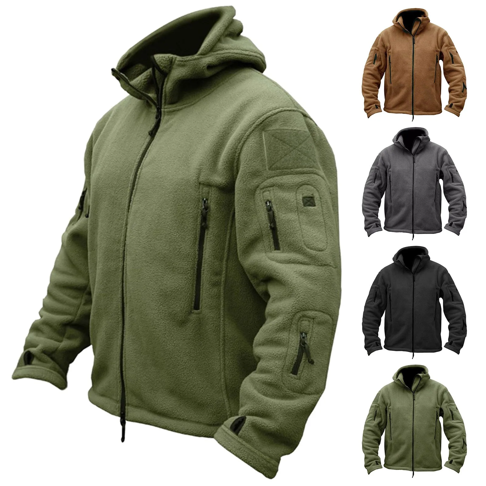 Охота и пешего туризма США военная зимняя термофлисовая тактическая куртка