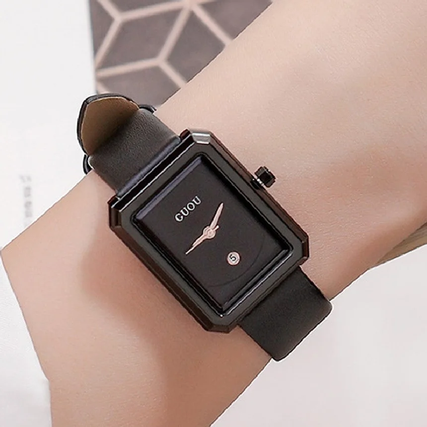 

Fashion Guou 2022 New Small Dial Rectangle Women Watches Bracelet Watch Ladies Casual Quartz Watchwatch Montre Femme Reloj Muje