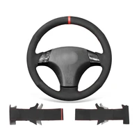 diy custom soft black suede steering wheel cover for mazda 3 axela 6 atenza