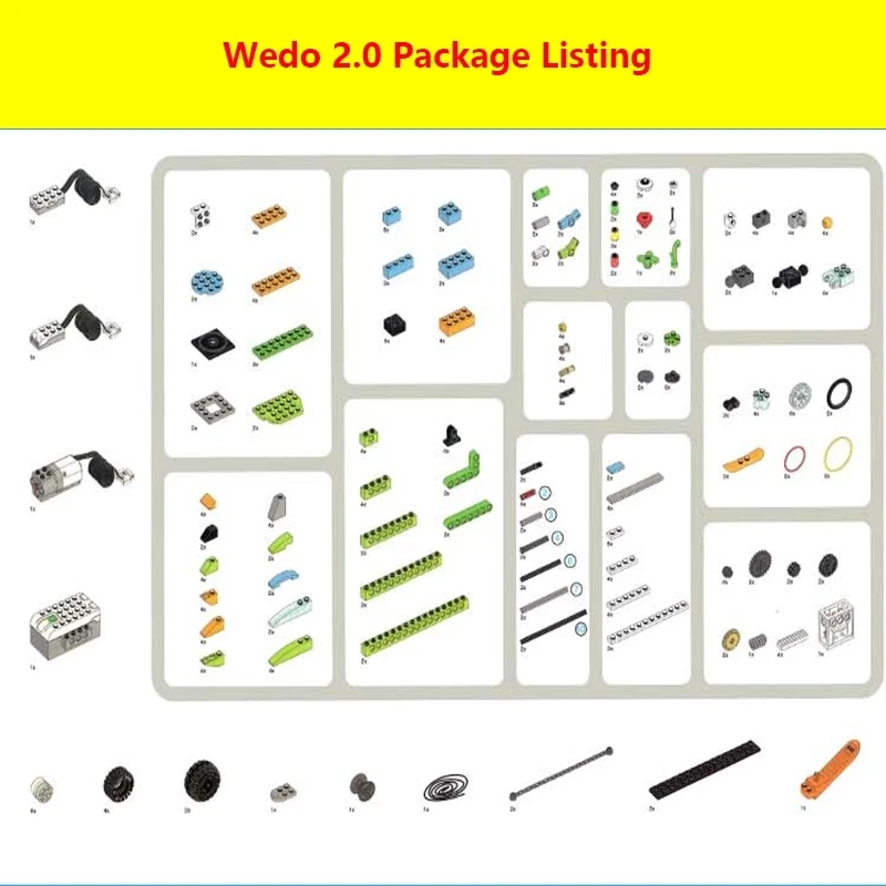 280 шт. перезаряжаемые детали для конструктора lego 45300 3 0