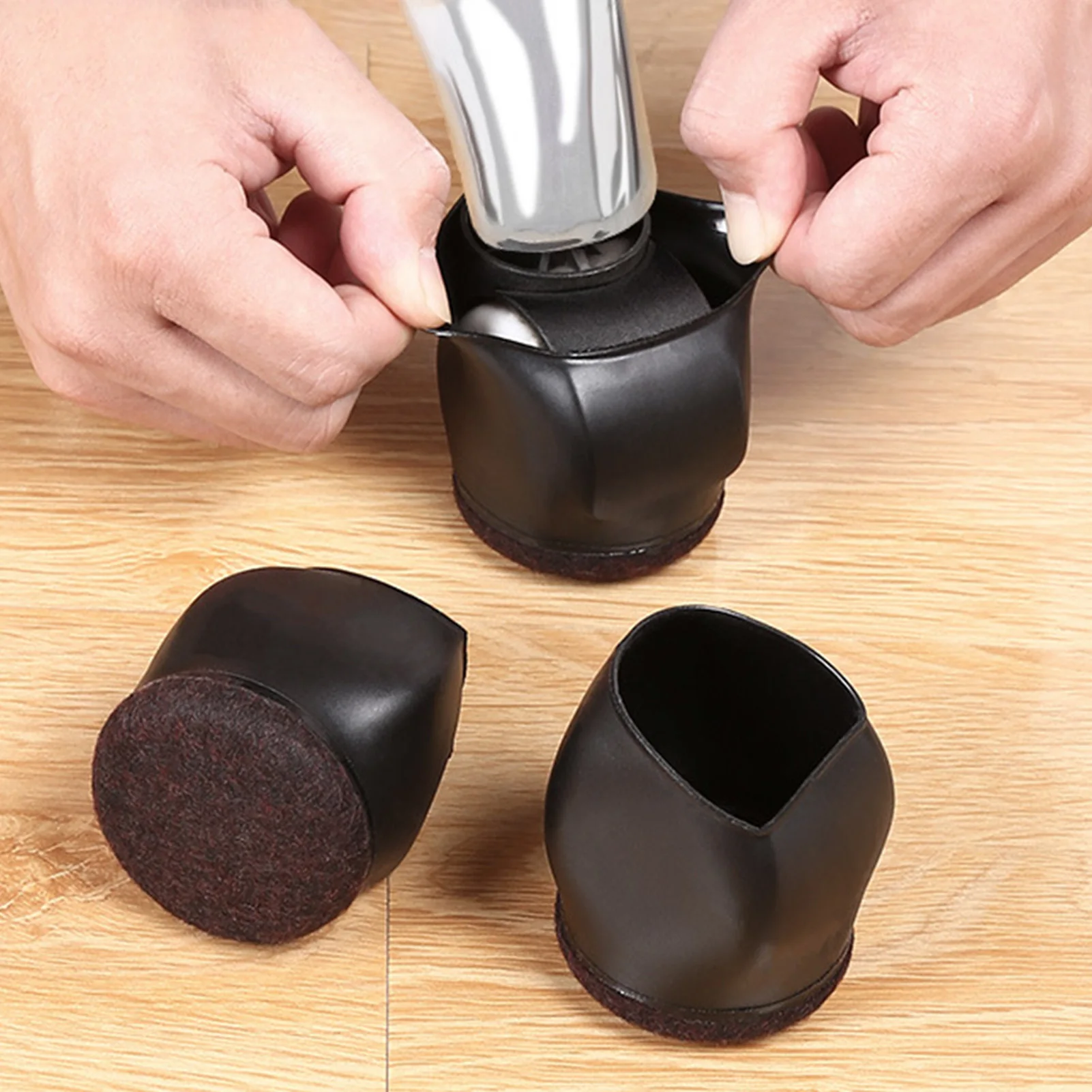 

Chair Leg Sleeve Universal Wheel Fixed Protective Sleeve Waterproof Rubber Furniture Leg Pads Prevent Floor Scratches Accessory