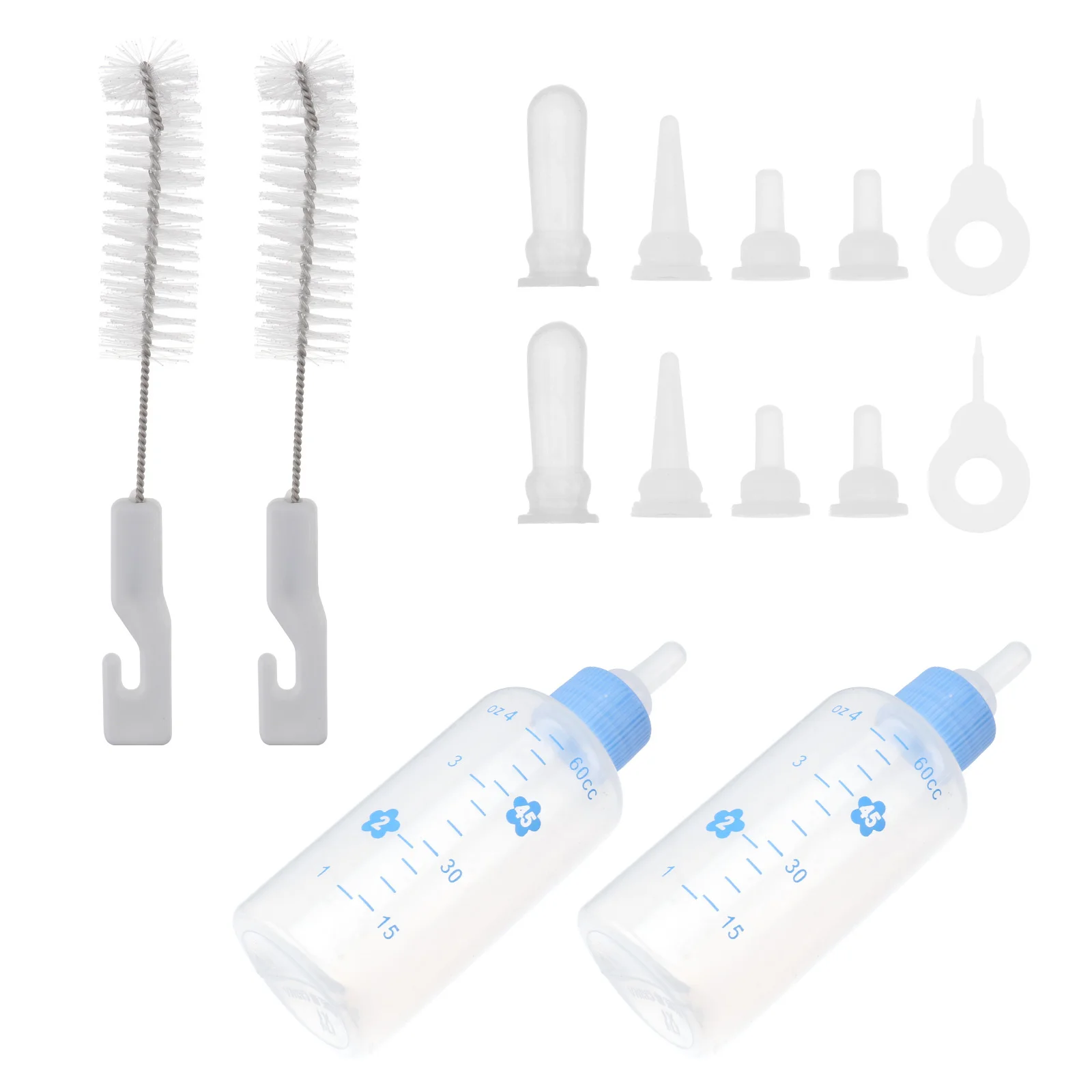 

2 Sets Dog Nursing Bottles Small Animals Feeding Tool Kitten Baby Pet Silicone Feeders Babies Supplies