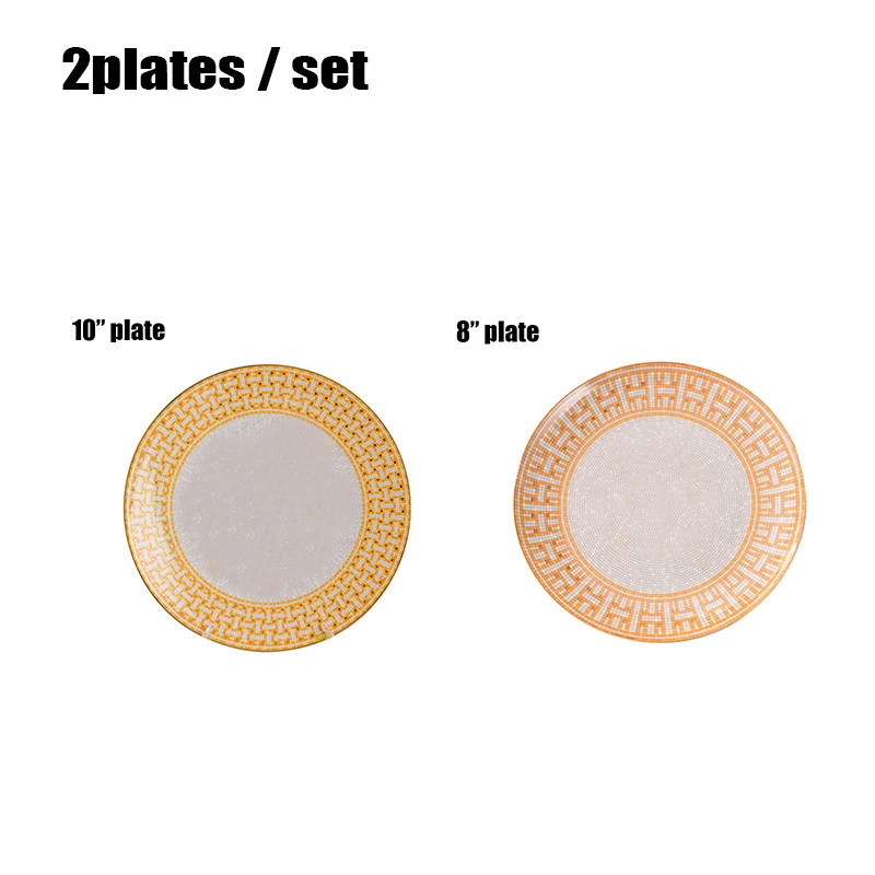 

Nordic Style Bone China Plates Set and Single Plate, Decoration Dish, Gift for Friends