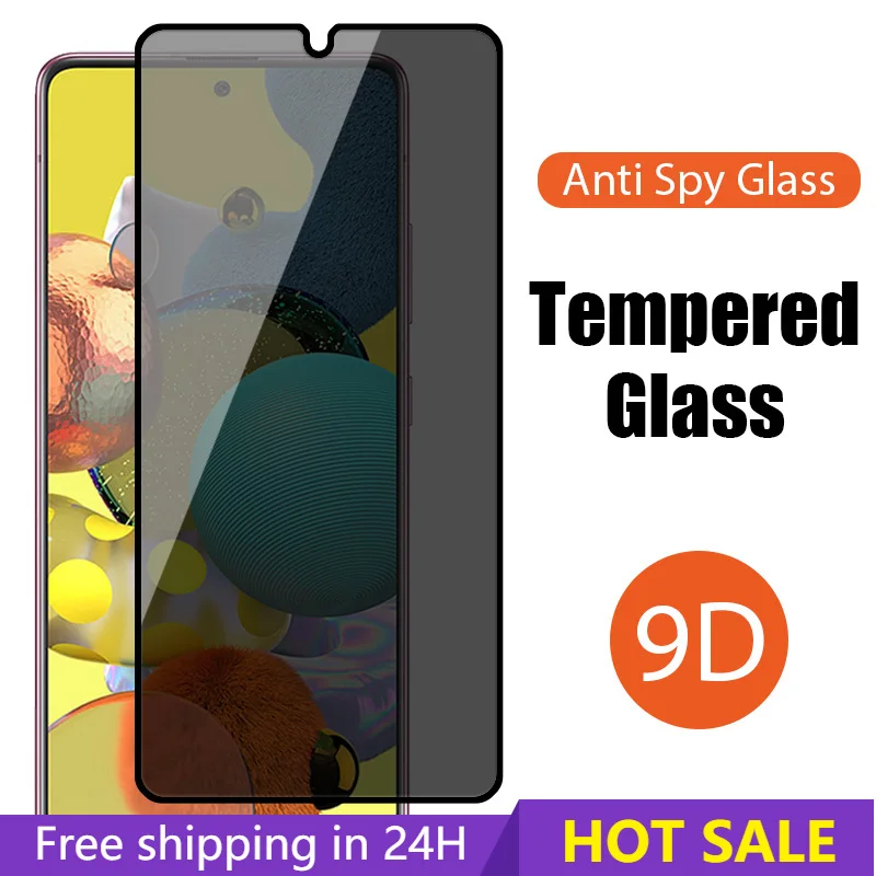 Screen Protector for Samsung A51 A71 A41 A31 A21S A12 A11 A01 Anti Spy Tempered Glass for Galaxy A50 A70S A40 A30S A20e A10