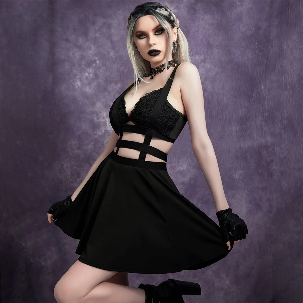 

Женское вечернее платье с квадратным вырезом, готическое черное платье из полиэстера, элегантное пляжное платье для вечеринки, лето 2019