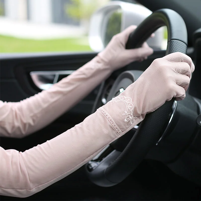 

Ice Silk Women's Driving Long Thin Oversleeves Arm Guard Summer UV Protection Sun Protection Gloves Oversleeve Sleeve Covers Arm